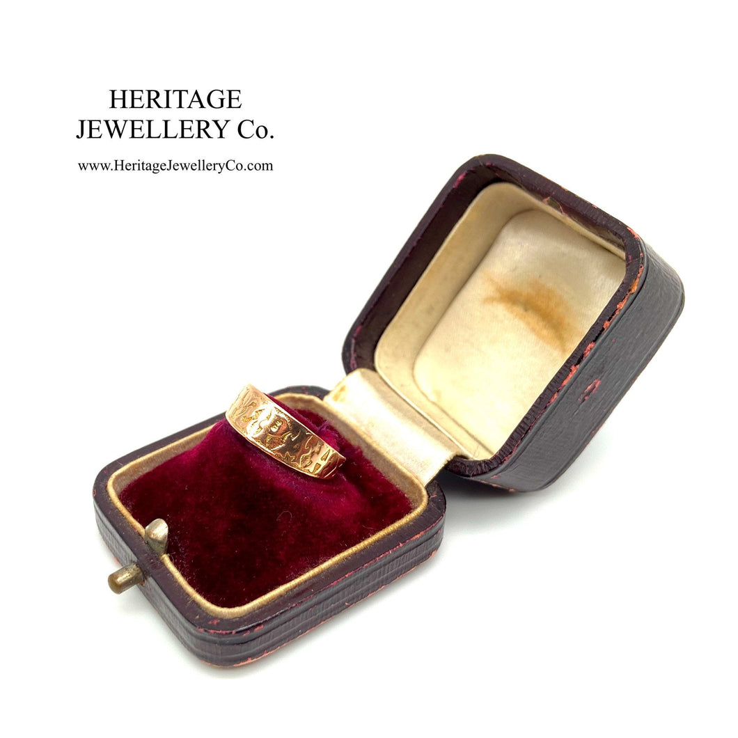 Antique Rose Gold Mizpah Ring