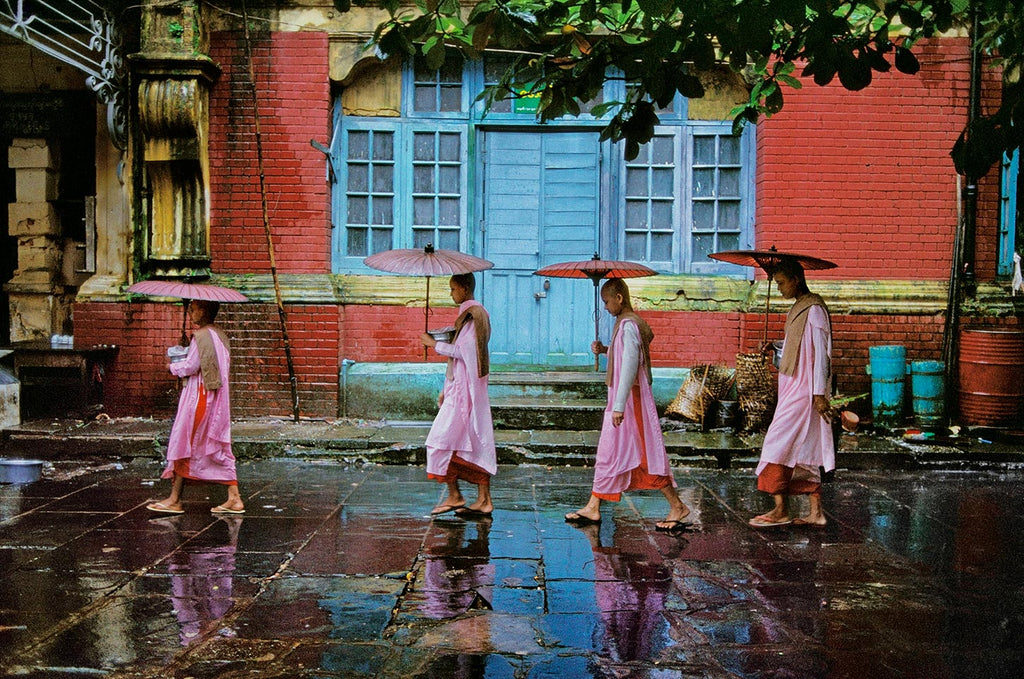 Procession Of Nuns Yangon Rangoon Myanmar Burma 1994 - 
