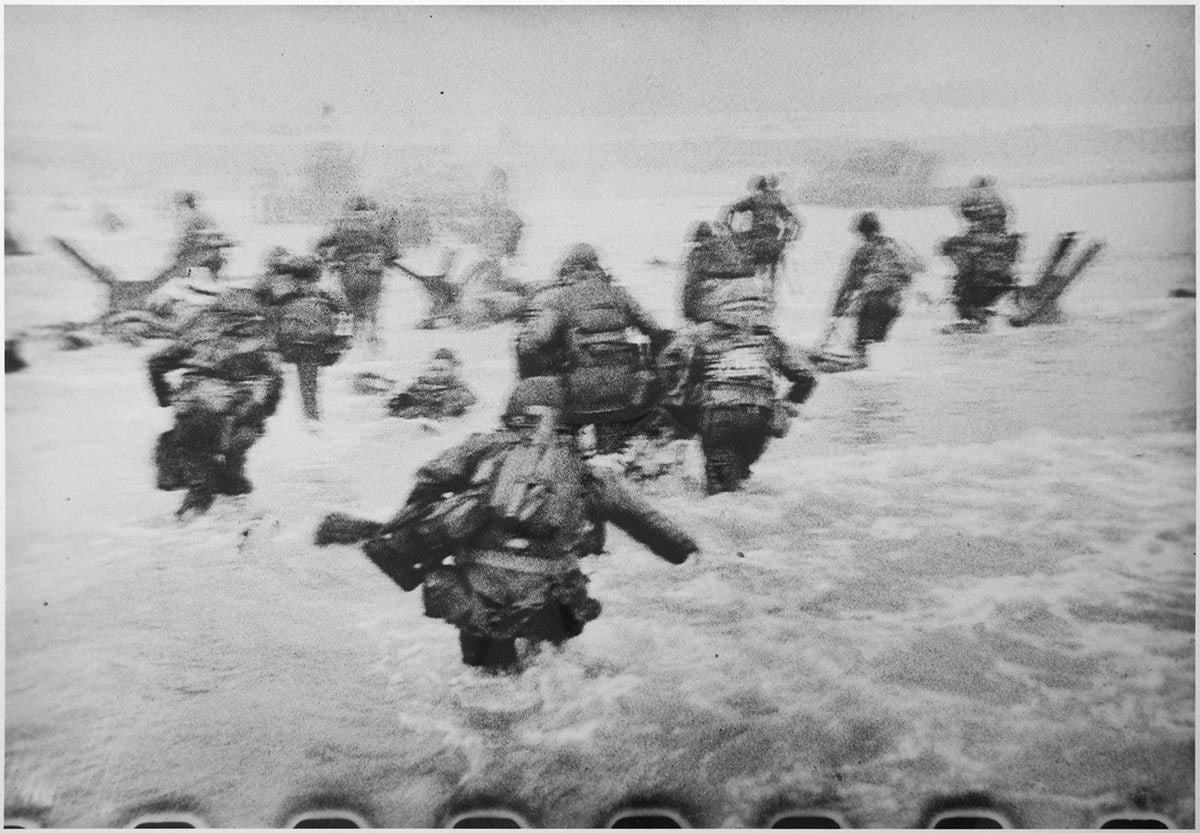 Omaha Beach during the D-Day landings. France. Normandy. June 6th, 194 ...