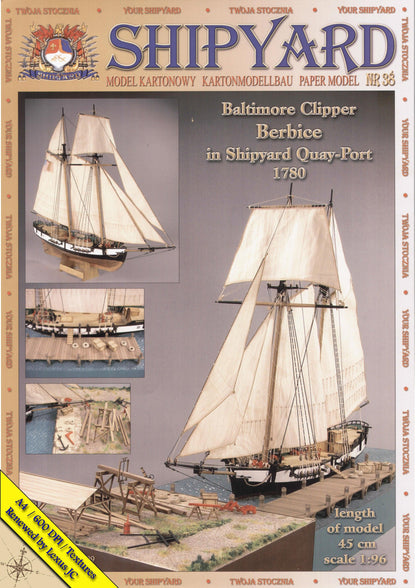 Schiff Modell Berbice 1780 3D Papiermodell DIY Puzzle Handbuch Pappe Modellbau majorcom-fachhandel