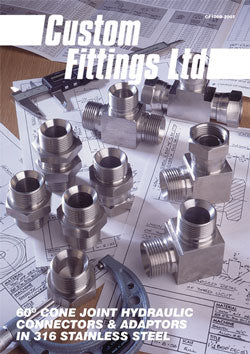 60deg CONE JOINT HYDRAULIC CONNECTORS & ADAPTORS IN 316 STAINLESS STEEL