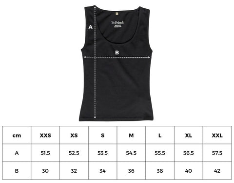 Size Chart Ethical & Sustainable Organic Classic Tank Top