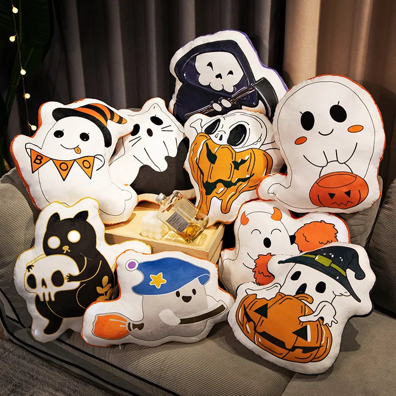 Spooky Alien Halloween Ghost Pillow 5