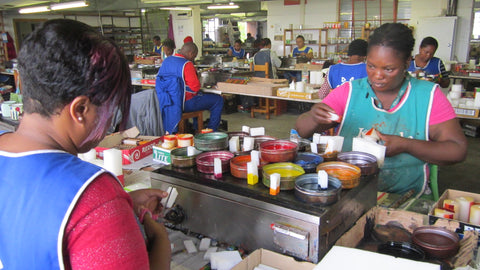 Kapula artisans painting fair trade candles #Blacklivesmatter #blm