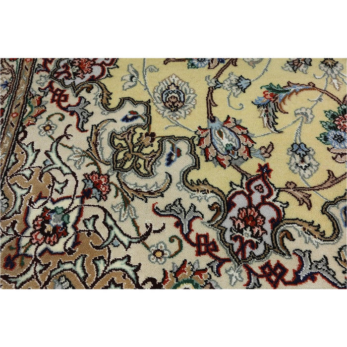 Manhattan Rugs Persian Isfahan Signed Hand Knotted Silk Area Rug 4' 3" X 6' 9" - SA2649