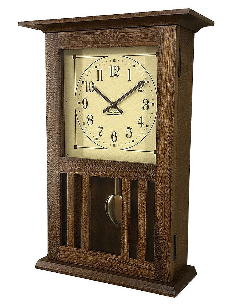 Amish Craftsman Mission Wall Clock Elm Maclin Studio