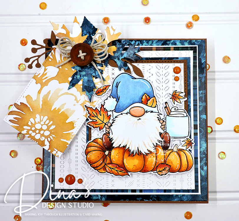 Pumpkin Spice Gnome Stamp Set
