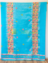 FUSION-KOTA Silk saree with Hexagonal Pallu design