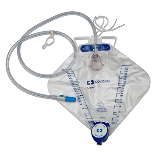 Cardinal Health 6261 Drain Bag, 4000mL, Needle Sample Port, Drain Tub