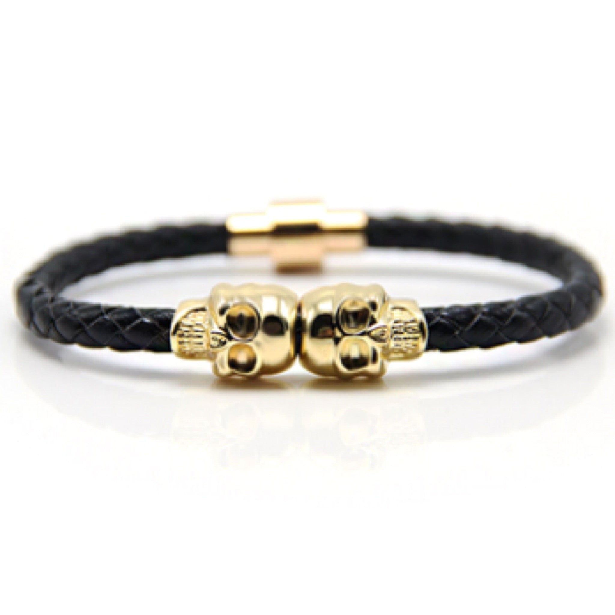 gold skull bangle