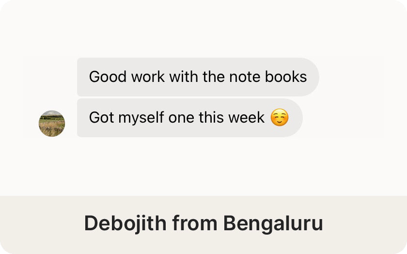 Debojith from Bengaluru review on the Desk Notebook by Roda