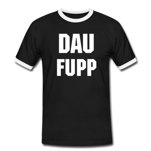 Dau Fupp Kontrast-T-Shirt - Schwarz/Weiß