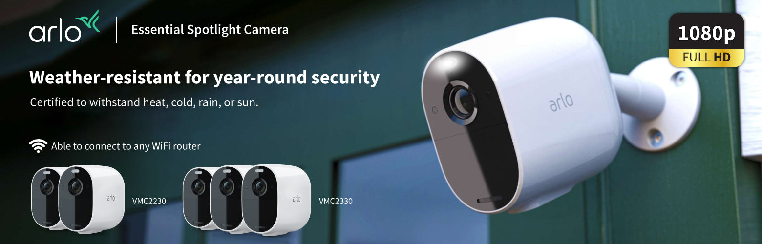 Arlo Essential Full HD Wireless HDR Spotlight Security Cameras