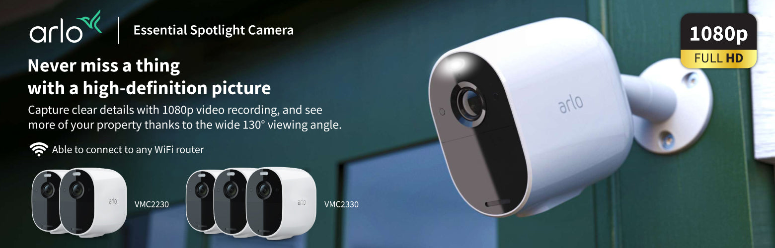 Arlo Essential Full HD Wireless HDR Spotlight Security Cameras