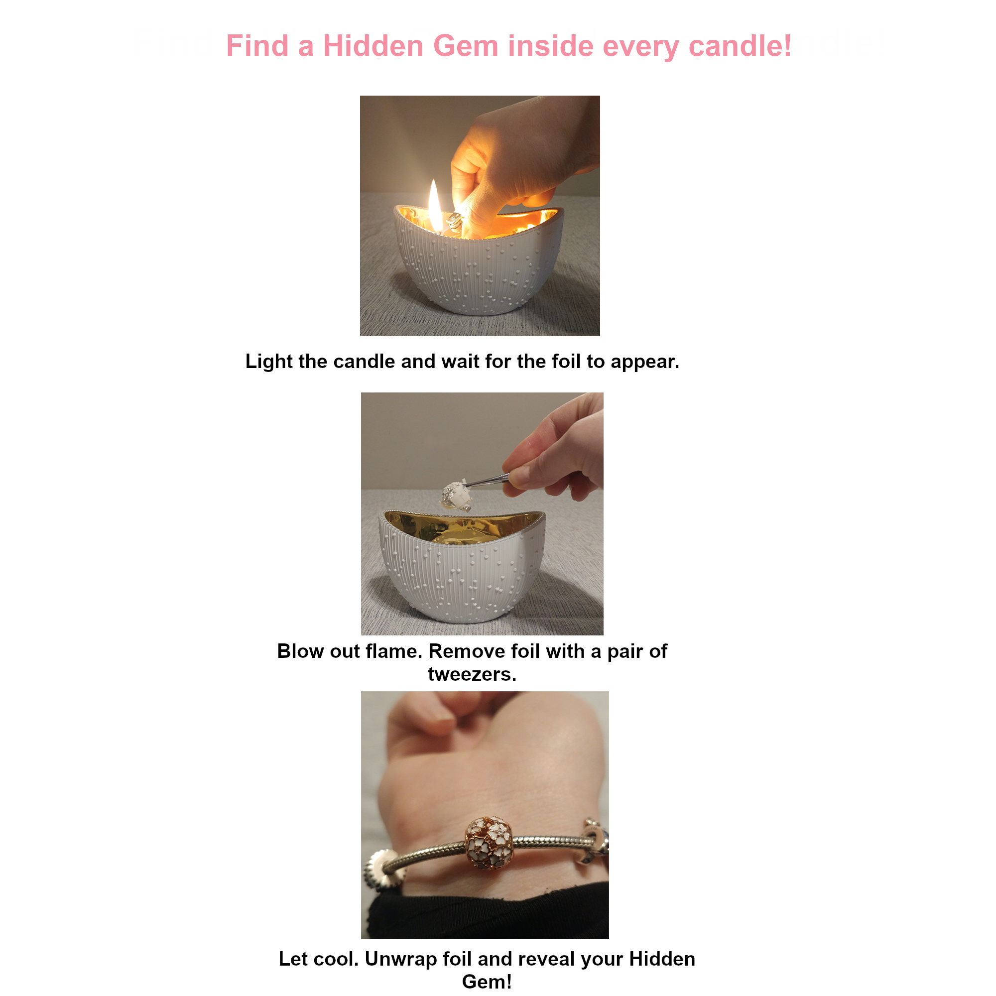Hidden Gems Succulent Rose Novelty Candle