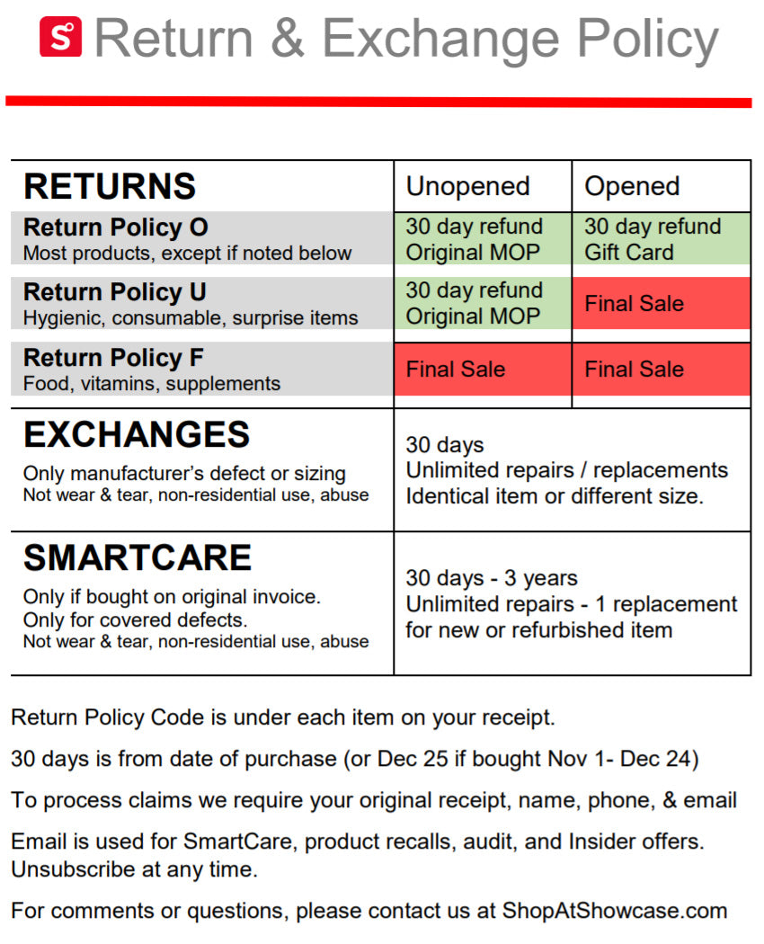 Sales Policies, Exchanges - Returns