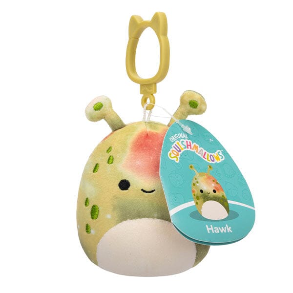 Squishmallows Plush Toys 3.5" 2024 Clip-On Squad Hawk The Green Alien Preorder Showcase