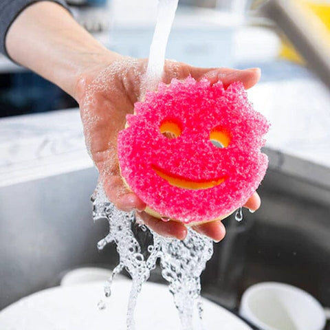 Lot of 5 Scrub Mommy Dual-Sided Pink Scrubber Scrubbing Sponge by