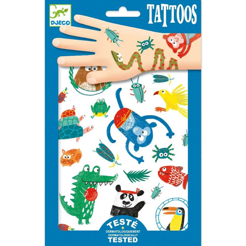 Djeco Stamp Set - Clear Stamps - Patterns and Animals