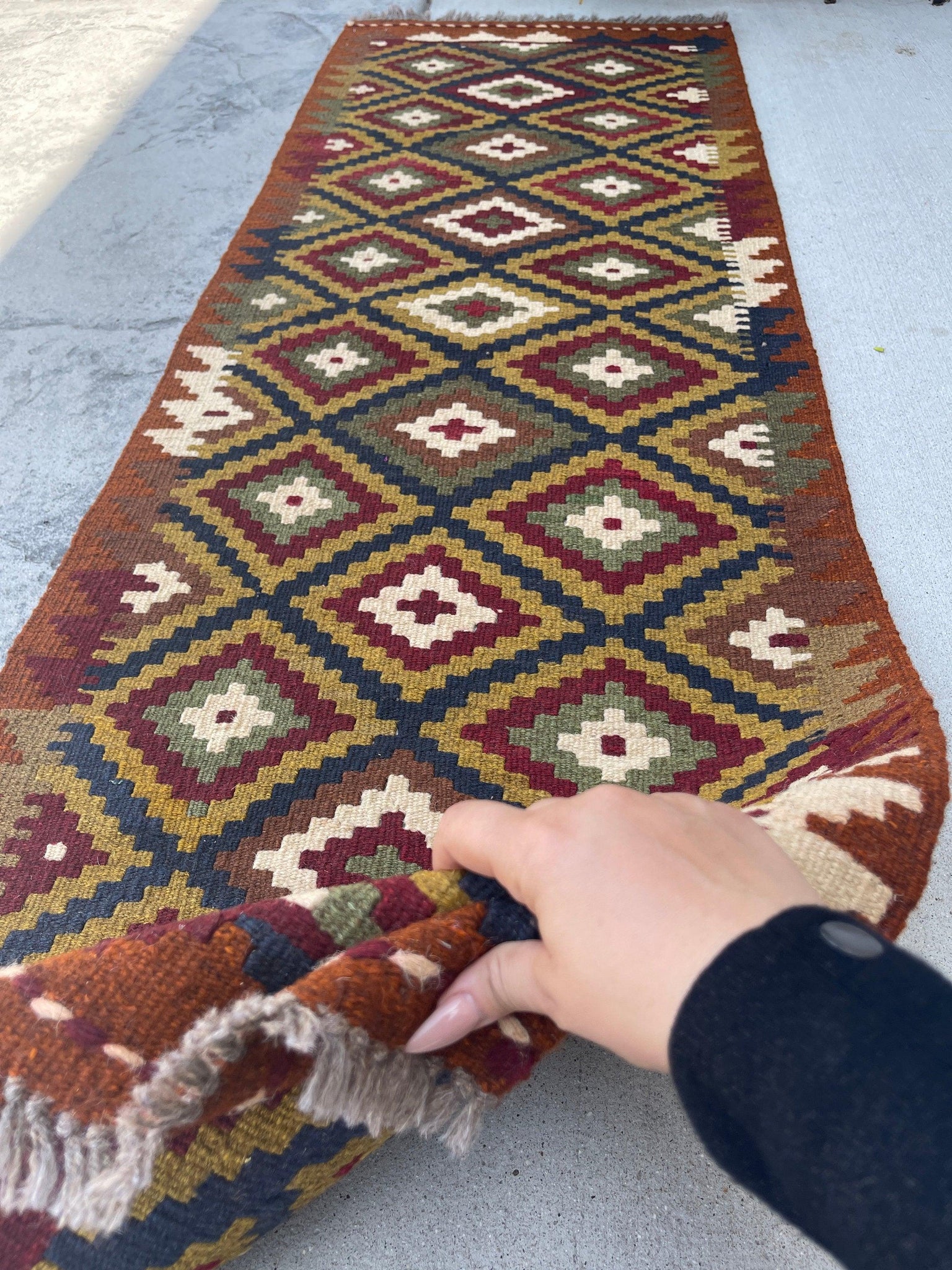 Gabi - 2x7 Kilim Runner - The Rug Mine - Free Shipping Worldwide