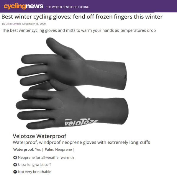 velotoze waterproof cycling glove