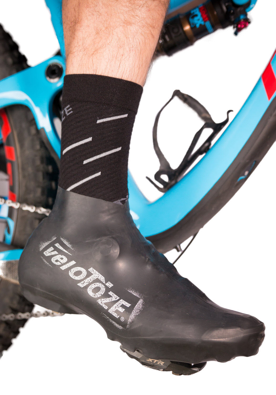 veloToze Funda de silicona alta con broches, cubre zapatos de ciclismo de  carretera, impermeables, resistentes al viento, reutilizables, estilo botas