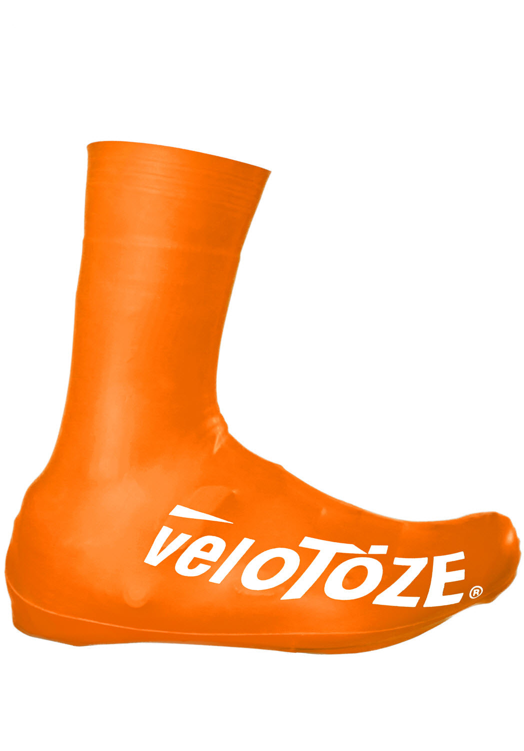 orange cycling overshoes