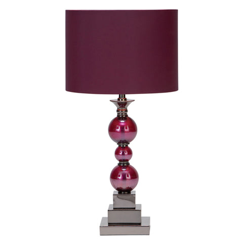 large purple table lamp