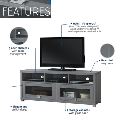 Urban Designs Brighton Console Style Tv Stand For Tvs Up To 60