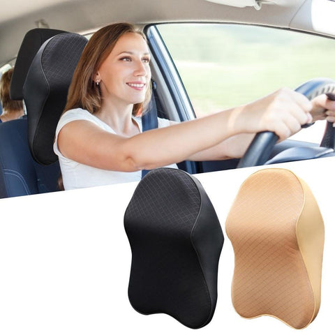  ZATOOTO Appui Tete Voiture - Coussin Siege Voiture pour  Conducteur, Passager, Mousse Mémoire Coussin Nuque, Confortable, Noir