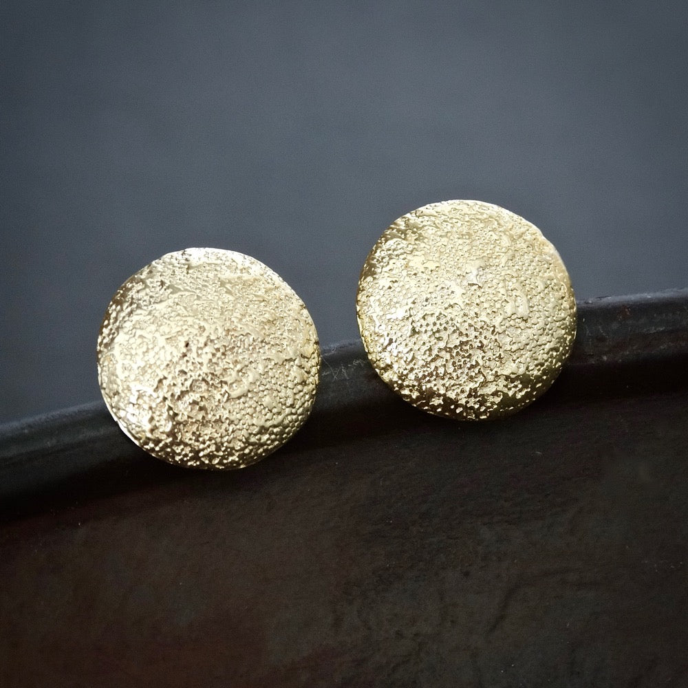 Gold Vermeil Irregular Granulation Stud 