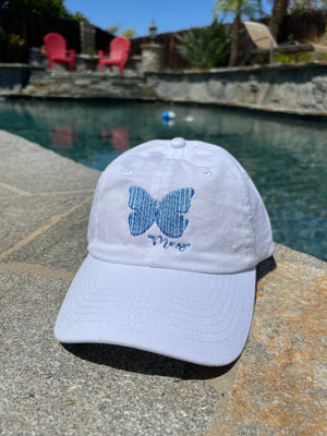 Butterfly Dad Cap Embroidered Unisex Soft Structured Hat 