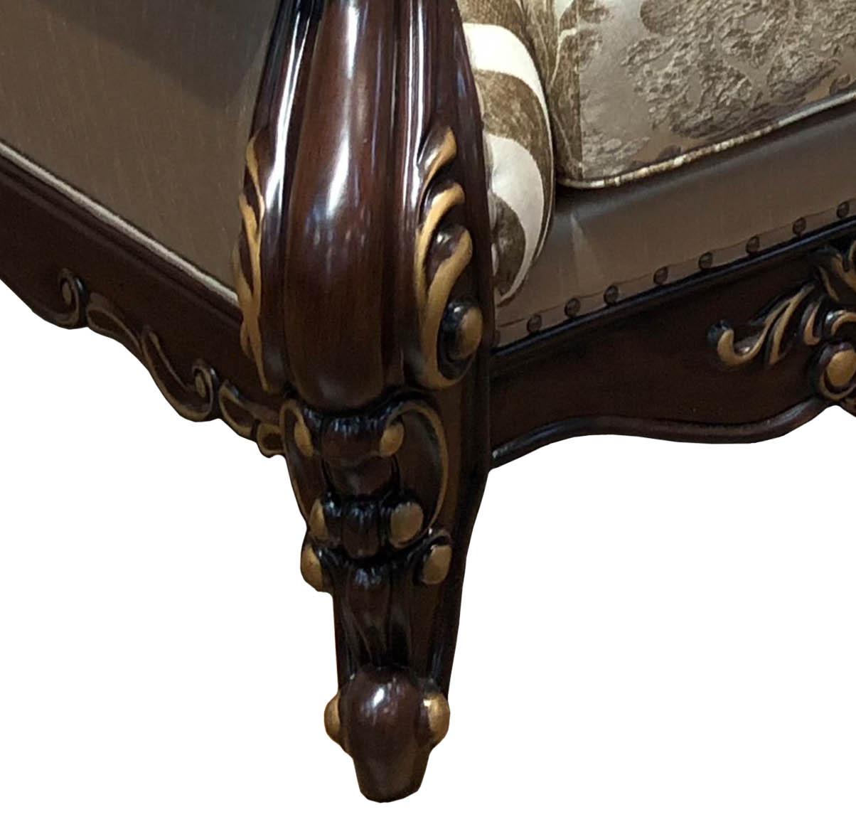 Cherry-Finished Wood Traditional Style Jade Loveseat