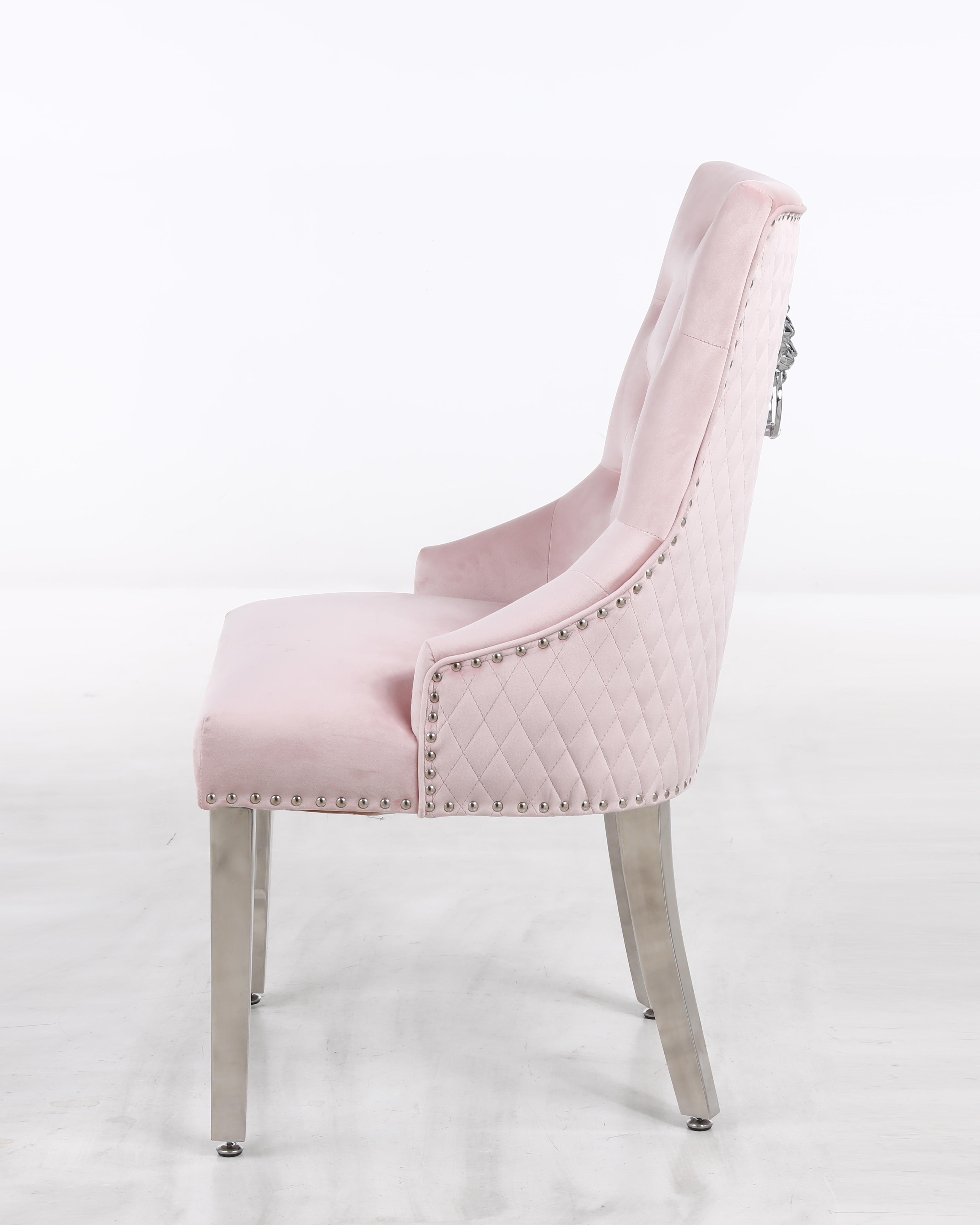 Pink Accent Chair in Leo's Transitional Style