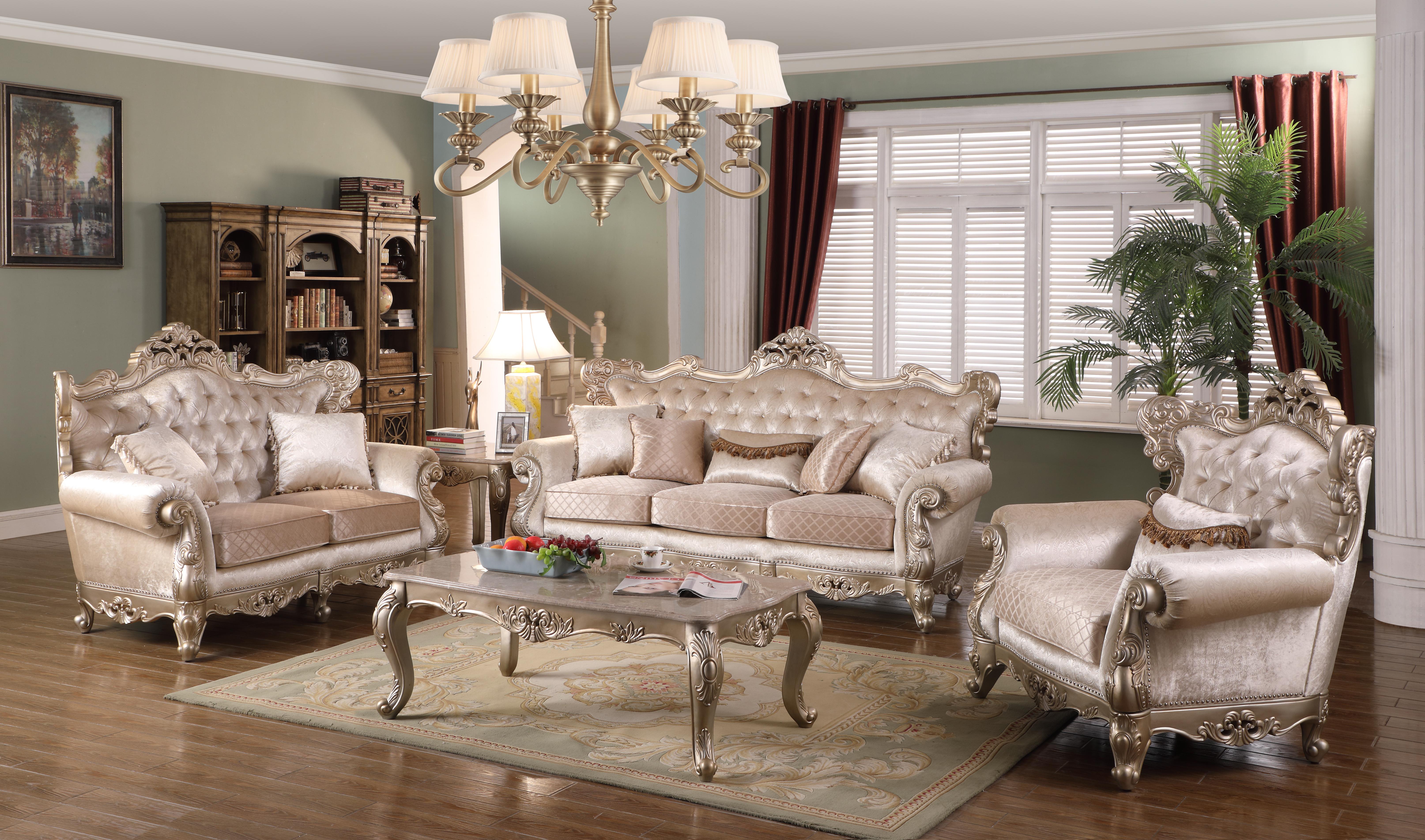 Wooden Emily End Table with a Gorgeous Champagne Finish in Transitional Style