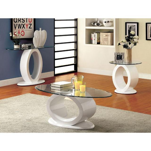 White LODIA III End Table