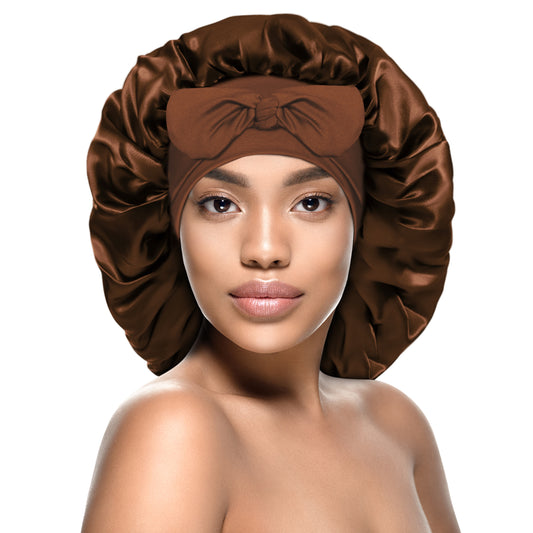 Silk Bonnet for Natural Hair Bonnets for Black Women, Satin Bonnet for Long  Hair Cap for Sleeping, Large Silk Hair Wrap for Curly Hair Bonnet for