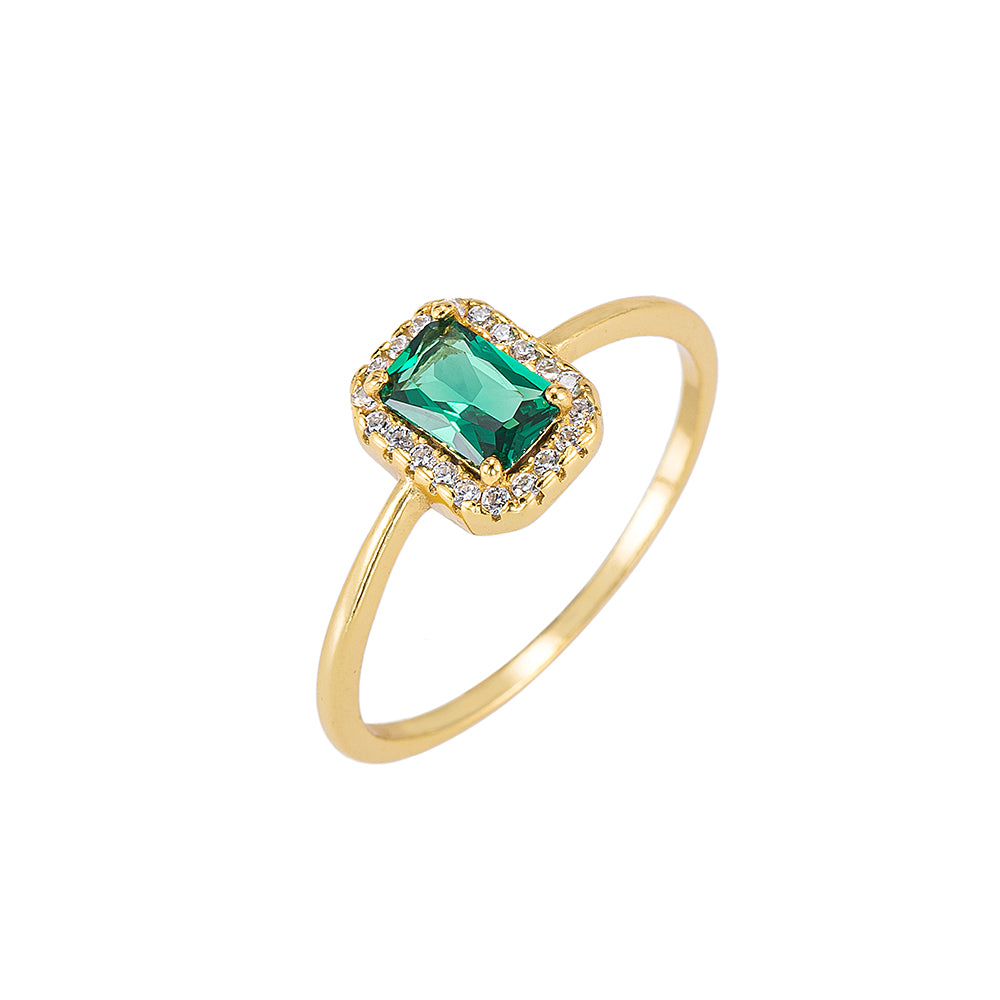 Emerald and Zirconia Ring - ee Jewellery product image