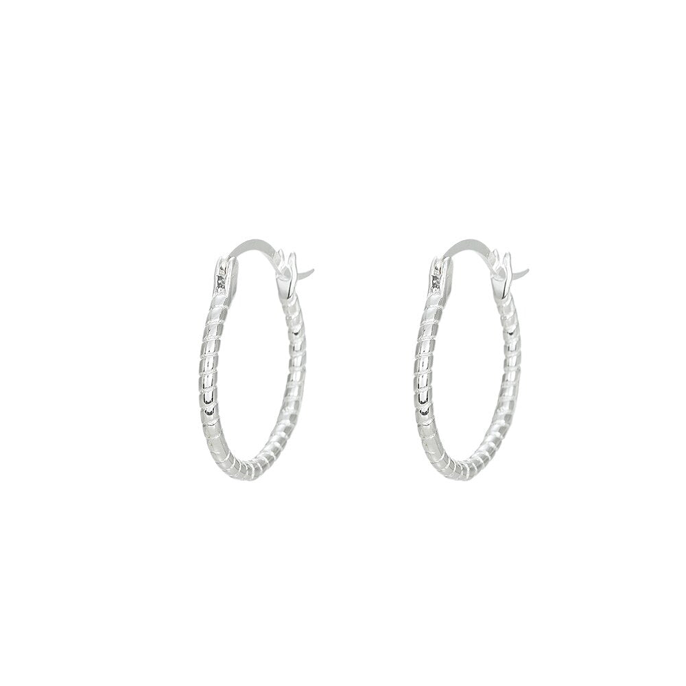 Small Silver Rope Hoop Earrings – e&e Jewellery