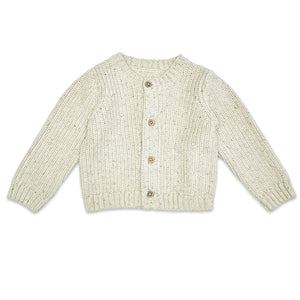 Organic Cotton Chunky Knit Baby Cardigan - By Land & Sea