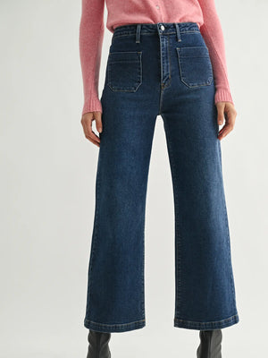 Patch Pocket Wide Leg Jean - By Land & Sea