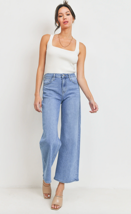 Multi-pocket wide-leg cargo jean, Twik, High Rise