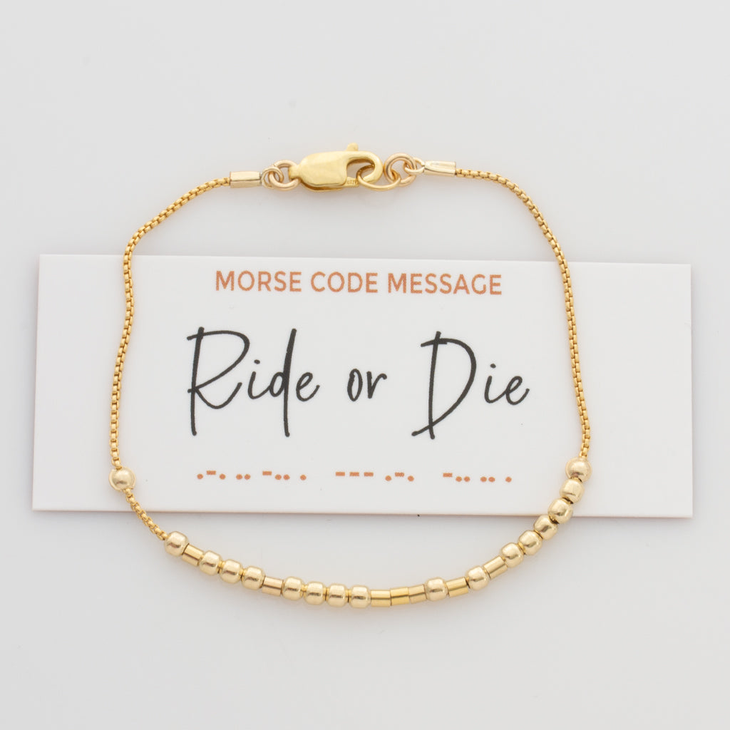 I'd Help You Bury the Body Morse Code Message Bracelet 