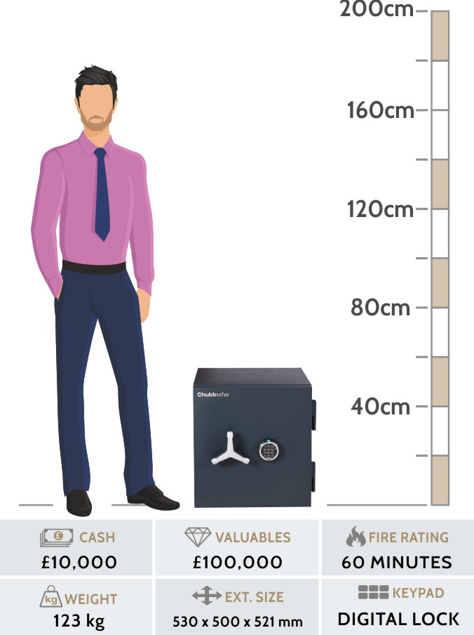 Chubbsafes, DuoGuard Eurograde 1 Safe - Size: 60E - DIGITAL LOCK