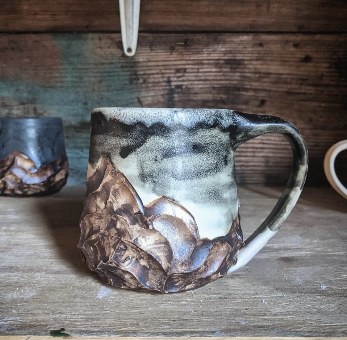 Black Green Mountain Mug