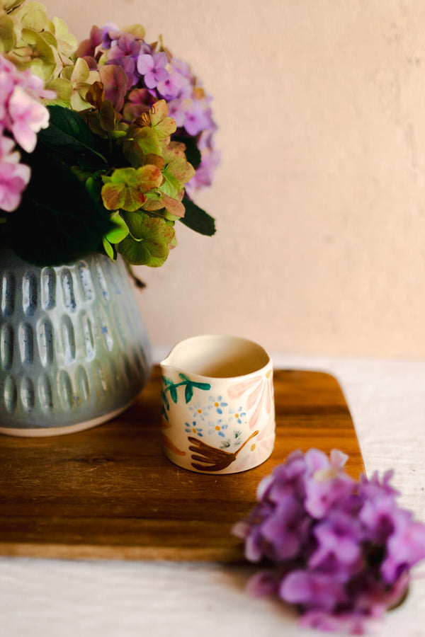 Floral milk jug small