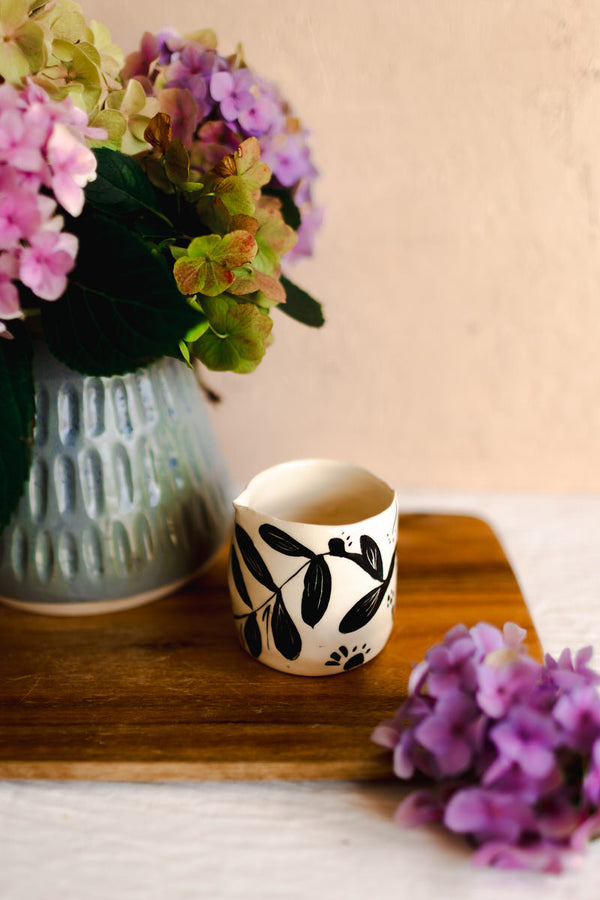 Black and White mini milk jug