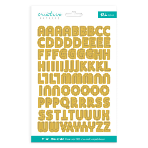 Gold Foil Letter Stickers