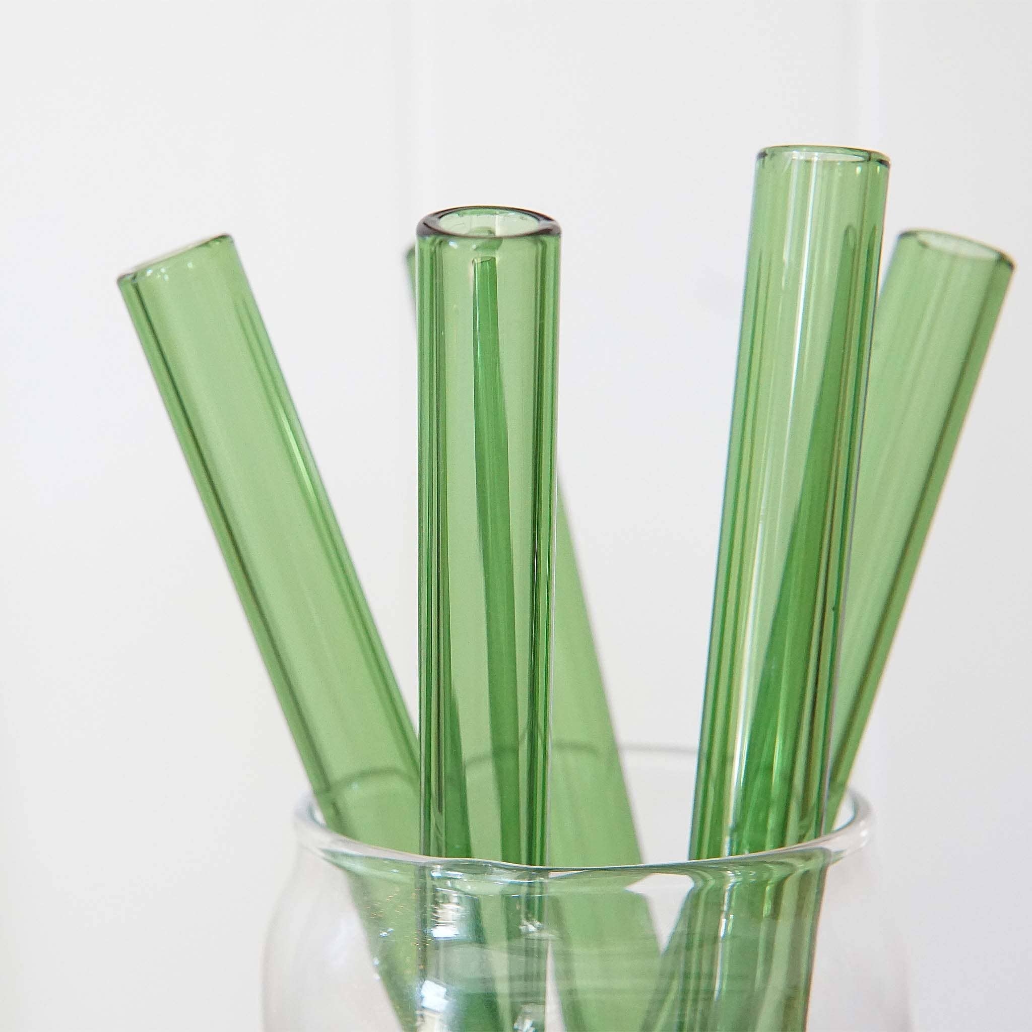 Pink Wide Straight Glass Straws