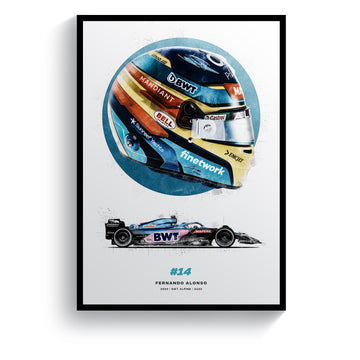 Fernando Alonso Poster Print / Fórmula 1 Print / F1 Print / Wall Art Print  / A4 / A3 / UK Ref 49 -  México